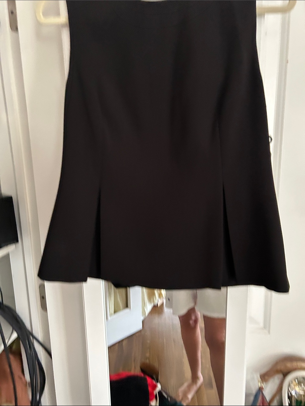 Diane Von Furstenberg Black A-Line Skirt with Flare Panels